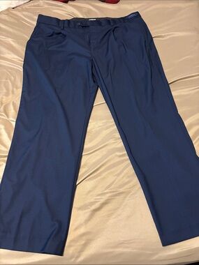 men’s navy dress trousers - tailored flat-front
